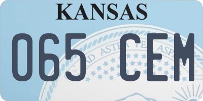 KS license plate 065CEM