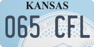 KS license plate 065CFL