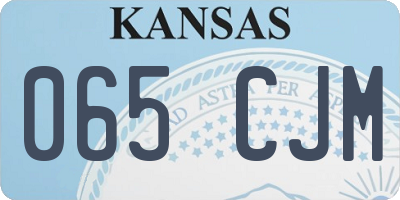 KS license plate 065CJM