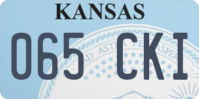 KS license plate 065CKI