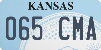 KS license plate 065CMA