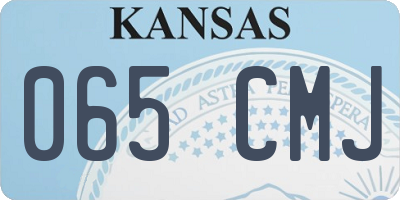 KS license plate 065CMJ
