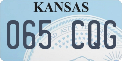 KS license plate 065CQG