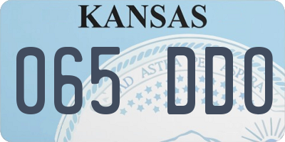 KS license plate 065DDO
