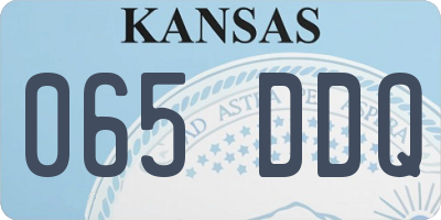 KS license plate 065DDQ