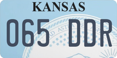 KS license plate 065DDR