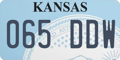 KS license plate 065DDW