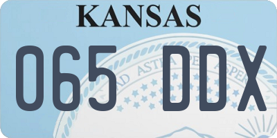 KS license plate 065DDX
