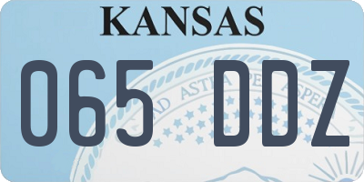 KS license plate 065DDZ