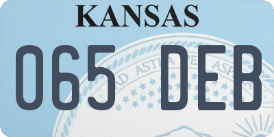 KS license plate 065DEB