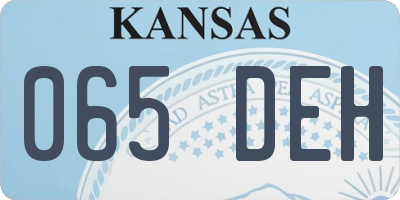 KS license plate 065DEH