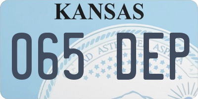 KS license plate 065DEP