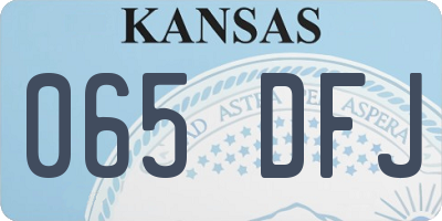 KS license plate 065DFJ