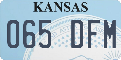 KS license plate 065DFM