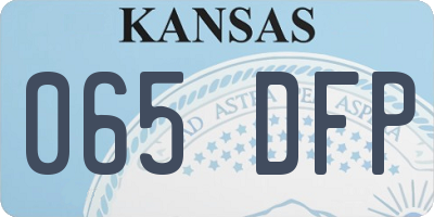 KS license plate 065DFP