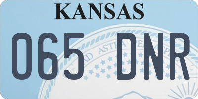 KS license plate 065DNR