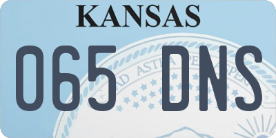 KS license plate 065DNS
