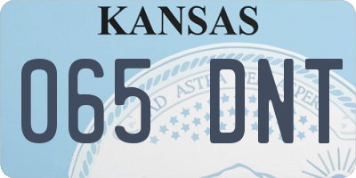 KS license plate 065DNT