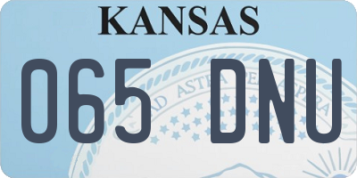 KS license plate 065DNU