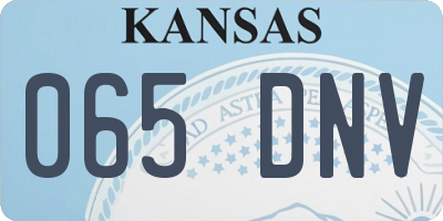 KS license plate 065DNV