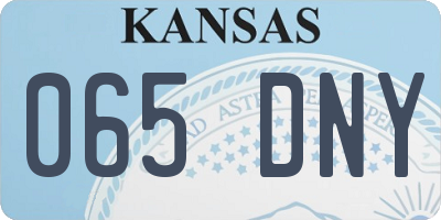 KS license plate 065DNY