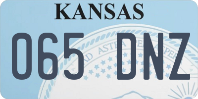 KS license plate 065DNZ