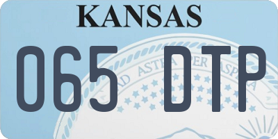 KS license plate 065DTP