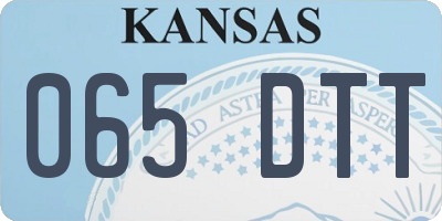 KS license plate 065DTT