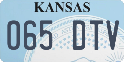 KS license plate 065DTV
