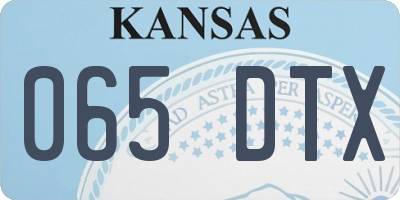 KS license plate 065DTX