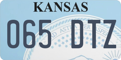 KS license plate 065DTZ