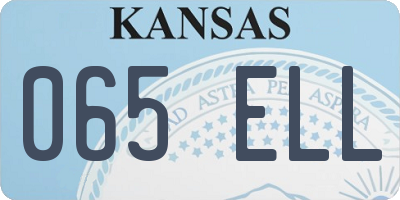 KS license plate 065ELL