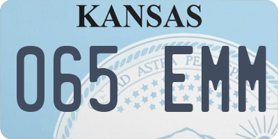 KS license plate 065EMM