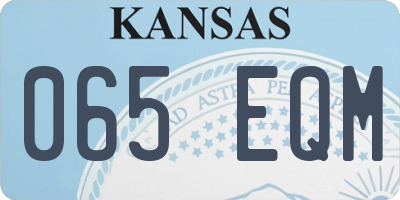 KS license plate 065EQM
