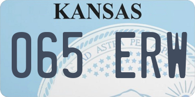 KS license plate 065ERW