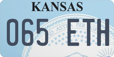 KS license plate 065ETH