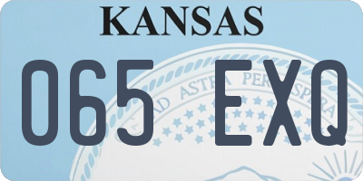 KS license plate 065EXQ