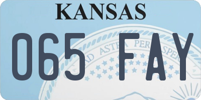 KS license plate 065FAY