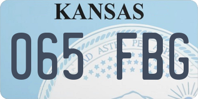 KS license plate 065FBG