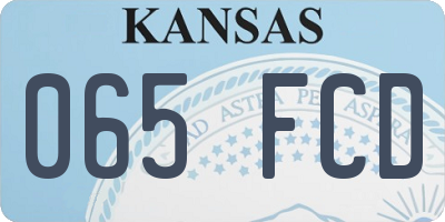 KS license plate 065FCD