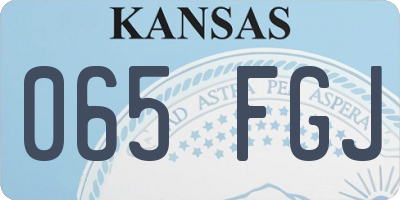 KS license plate 065FGJ
