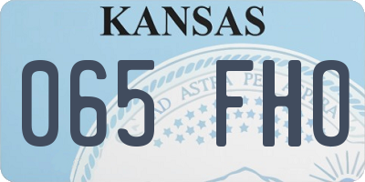 KS license plate 065FHO