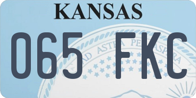 KS license plate 065FKC