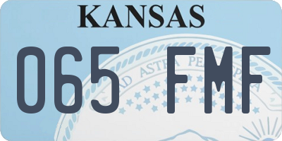 KS license plate 065FMF