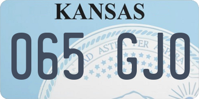 KS license plate 065GJO