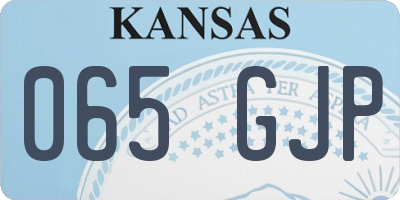 KS license plate 065GJP