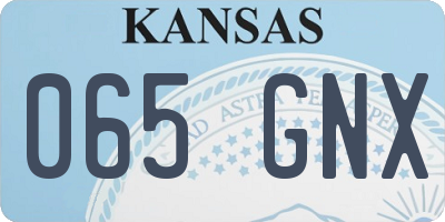 KS license plate 065GNX