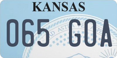 KS license plate 065GOA