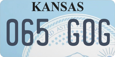 KS license plate 065GOG