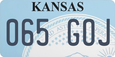 KS license plate 065GOJ